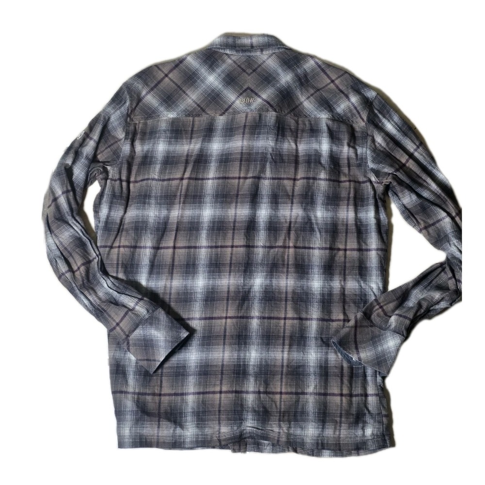 Kuhl Lowdown Button Up Plaid Flannel Shirt Mens XL Western Pearl Snap - Picture 10 of 11